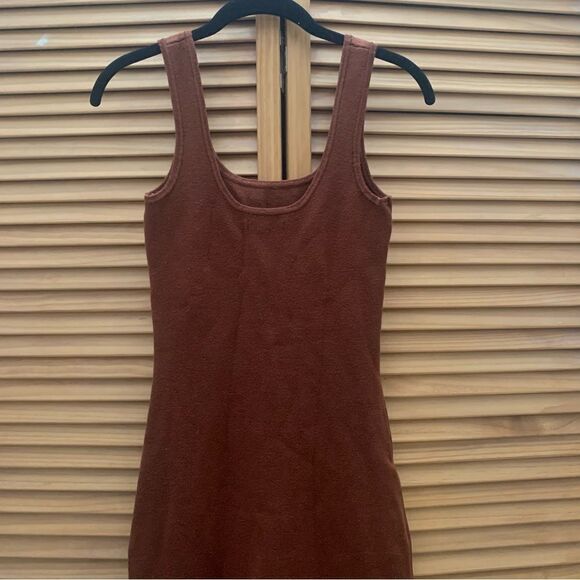 Abercrombie & Fitch Brown Fitted Dress Small Tall - Picture 4 of 5
